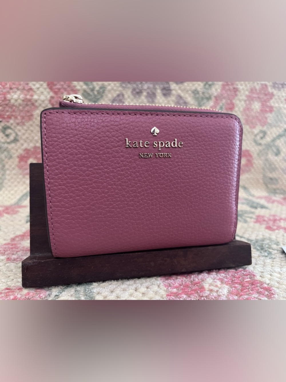 kate spade Small Pebbled Leather L-Zip Wallet - Picture 6 of 15